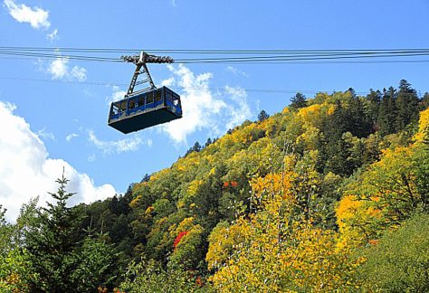 大雪山脈黑岳和纜車